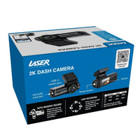 Laser 2K Dash Camera WiFi App Control - Black