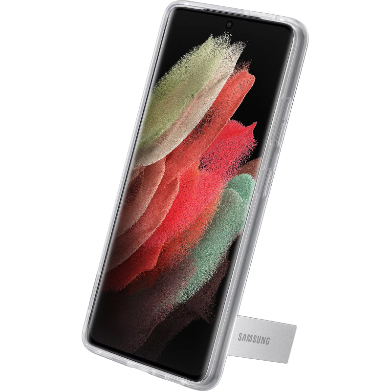 Samsung Clear Standing Cover Case for Galaxy S21 Ultra - Clear