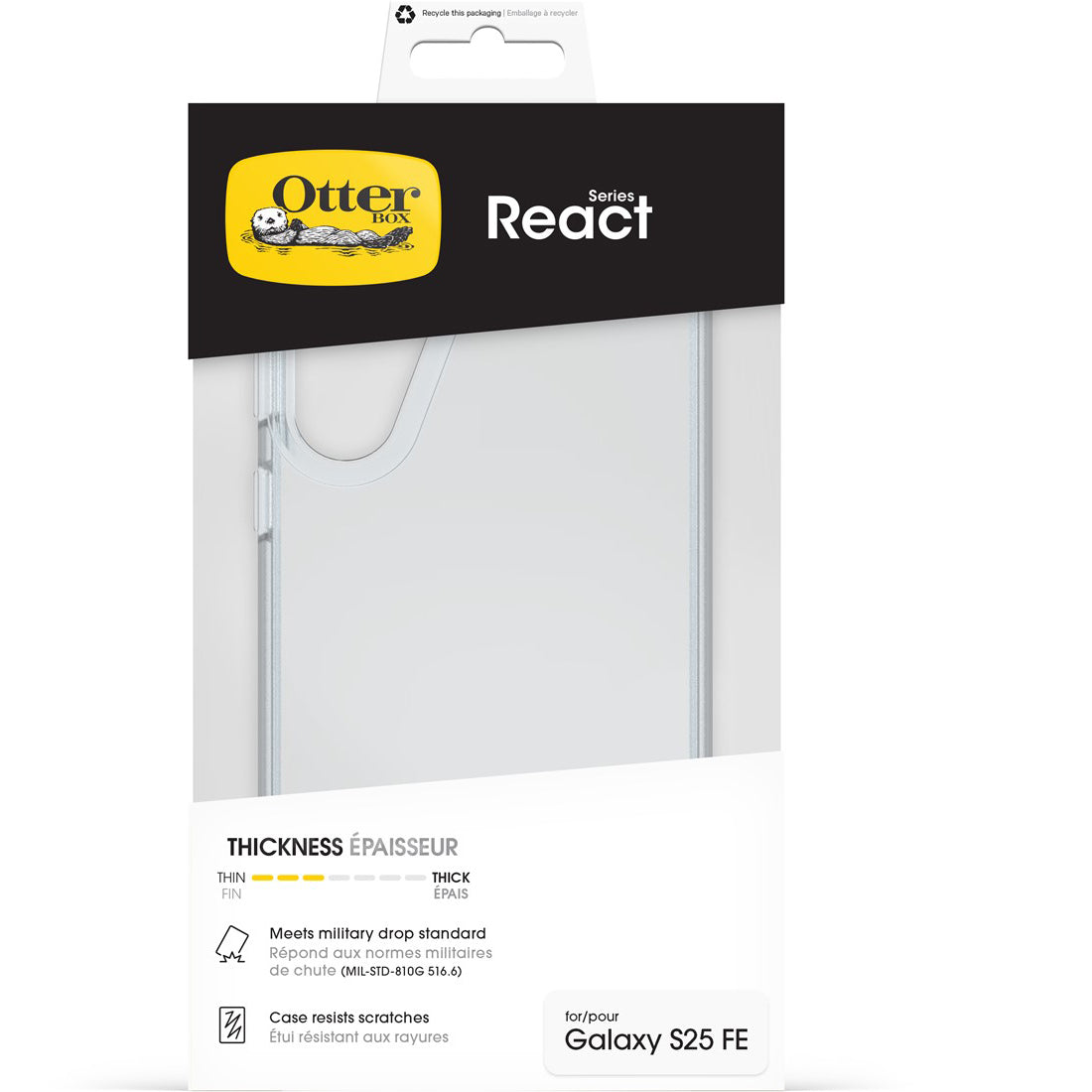 OtterBox React Case for Samsung Galaxy S25 FE - Clear