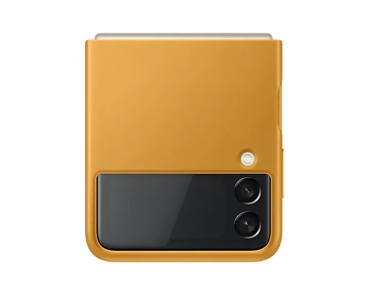 Samsung Leather Cover for Galaxy Flip3 - Mustard