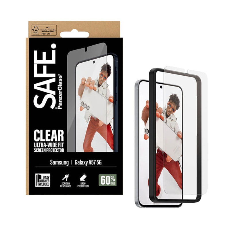 PanzerGlass Safe Ultra Wide Fit Screen Protector for Samsung A57