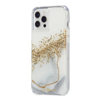 Thumbnail for Case-Mate Karat Marble Case for iPhone 12/12 Pro (6.1) - White / Gold