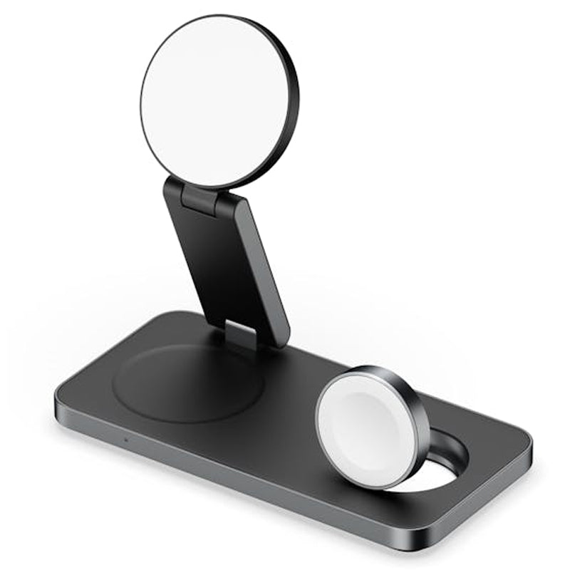 Laser ChargeCore 3-in-1 Charging Stand for Apple, Samsung, Watch Charger - Black (includes 20W Charger and Cable)