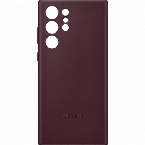 Samsung Leather Cover for Galaxy S22 Ultra - Burgundy