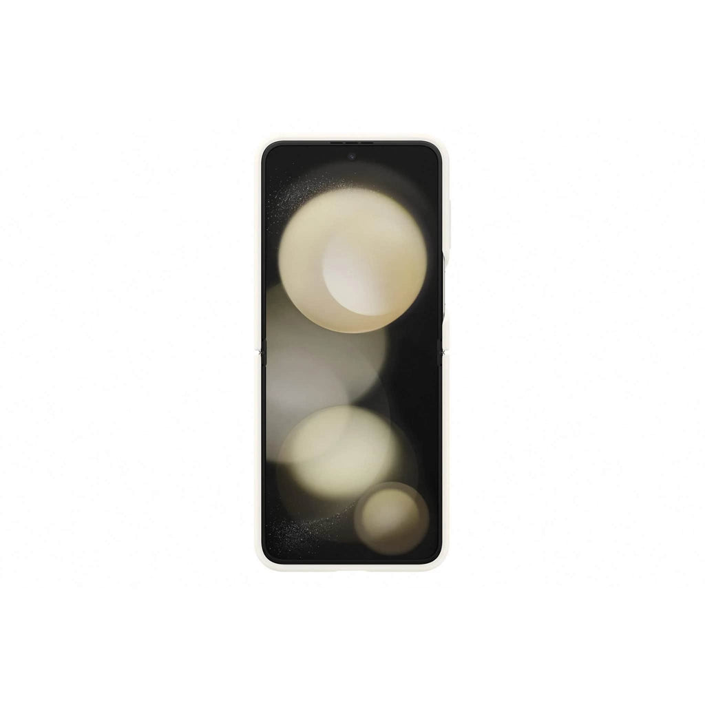 Samsung Silicone Case with Ring for Galaxy Z Flip5 - Cream