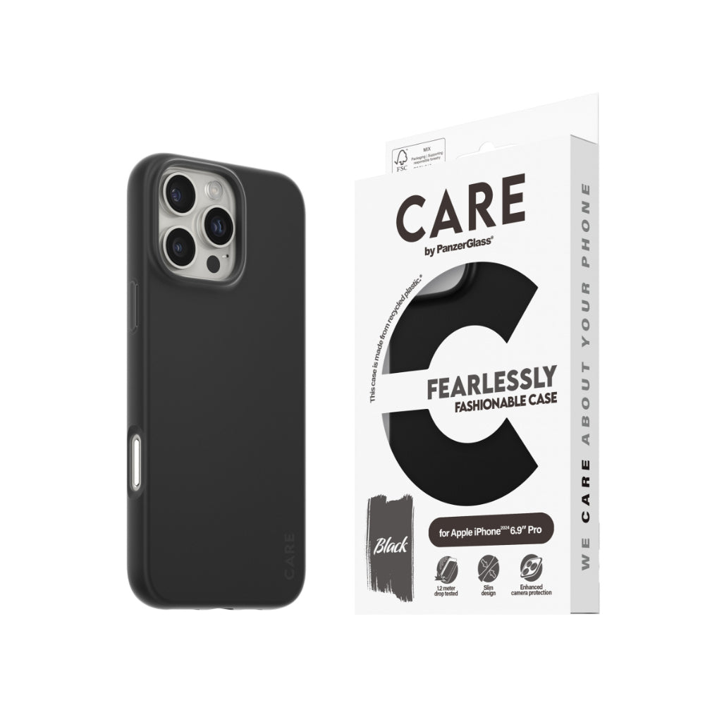 PanzerGlass CARE Fashion Case for Apple iPhone 16 Pro Max - Black