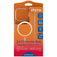Thumbnail for EFM Zurich MagSafe and Impact Screen Protector Bundle For New iPhone 2024 6.3 Pro-Clear