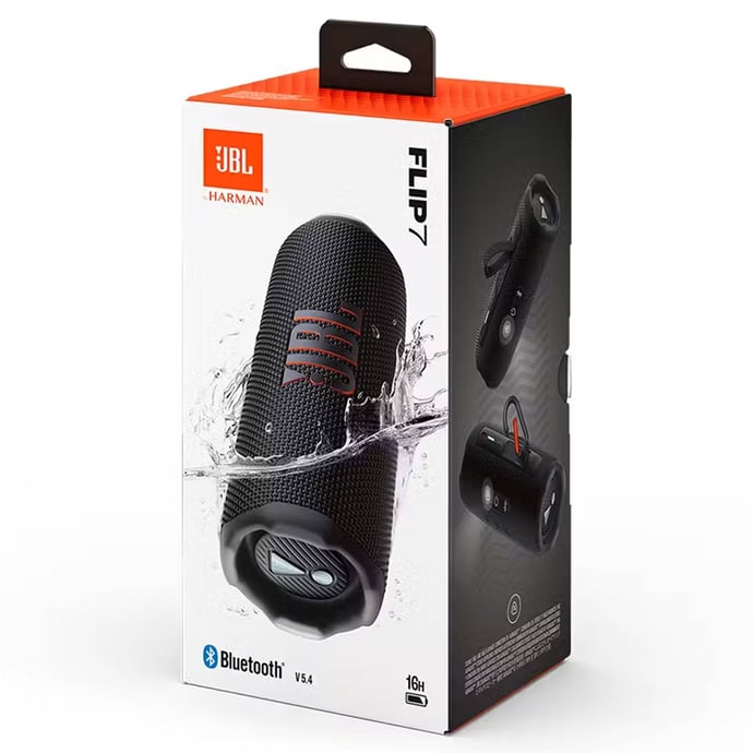 JBL Flip 7 Portable Waterproof Bluetooth Speaker - Black
