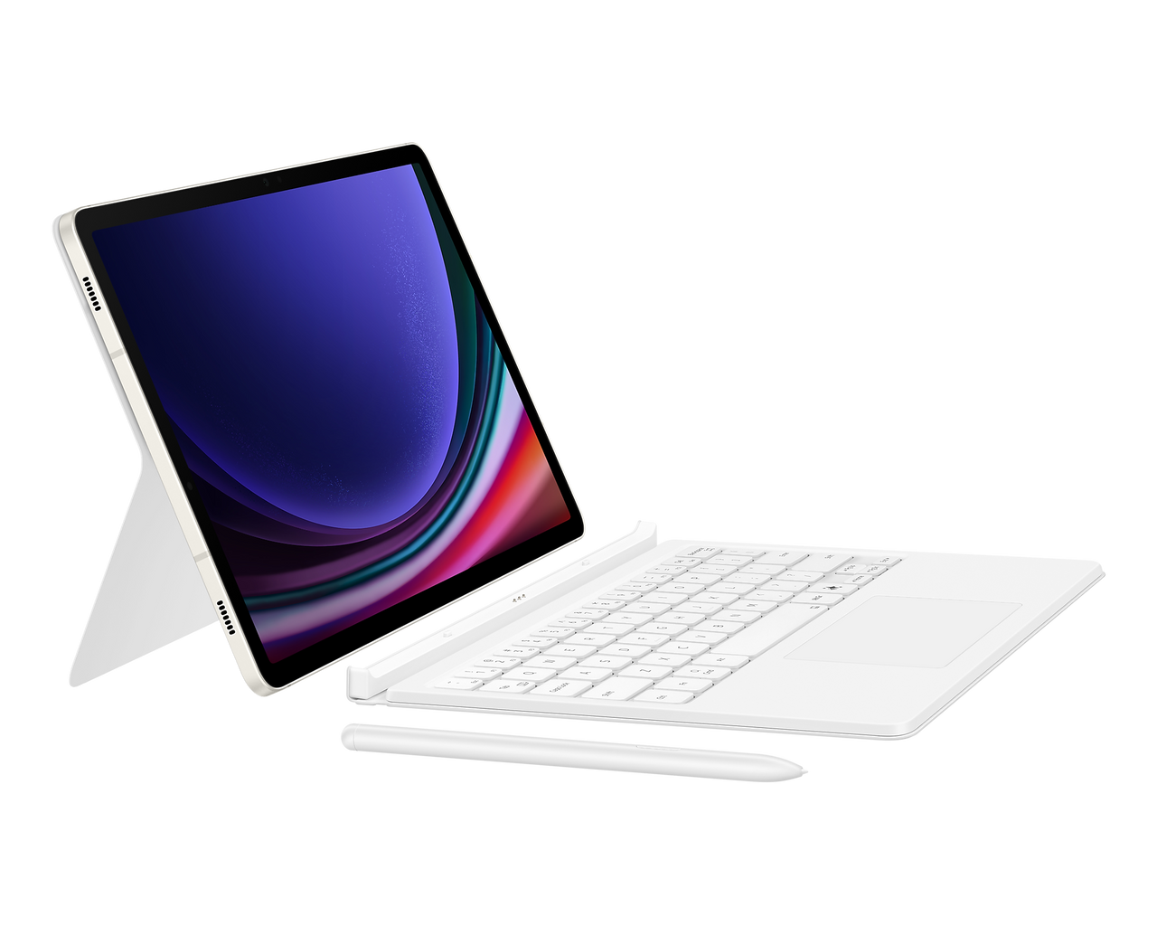 Samsung Book Cover Keyboard with Trackpad for Galaxy Tab S9 / S9FE - White