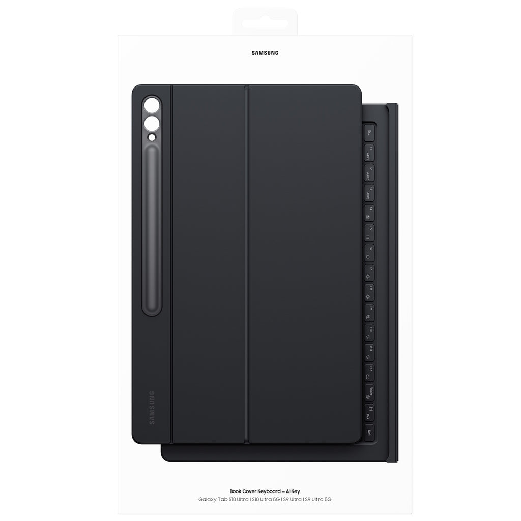 Samsung Book Cover Keyboard with Trackpad for Galaxy Tab S9 Ultra / S10 Ultra - Black