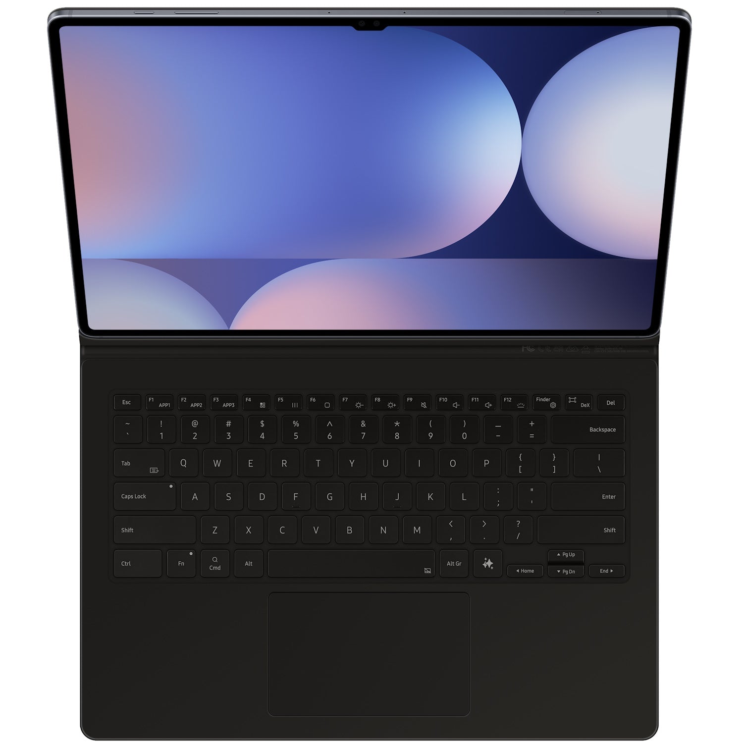 Samsung Book Cover Keyboard with Trackpad for Galaxy Tab S9 Ultra / S10 Ultra - Black