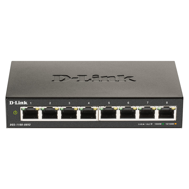 D-Link 8-Port Gigabit Smart Managed Switch - Black