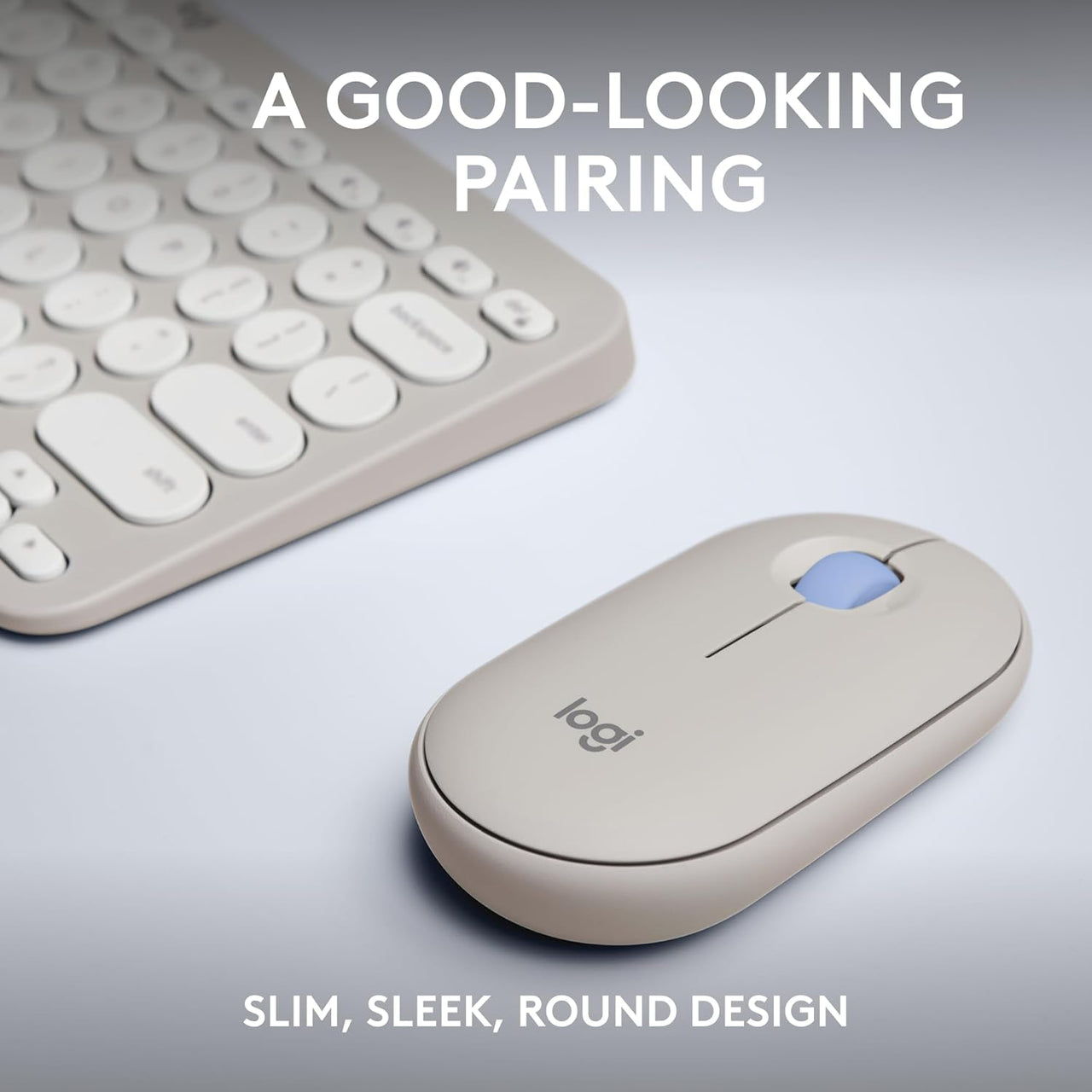 Logitech Pebble 2 Combo Wireless Keyboard and Mouse - Sand
