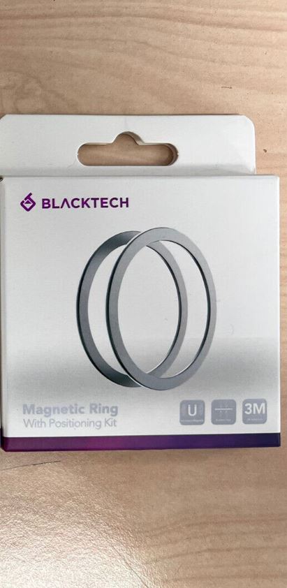 Blacktech Magenetic Ring for MagSafe 3M Adhesive Universal Phone Silver