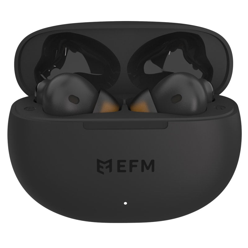 EFM Boston TWS Earbuds With Wireless Charging - Black