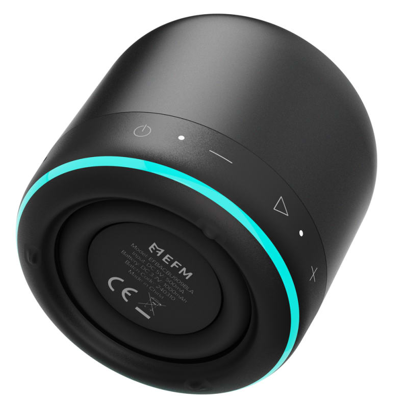 EFM Cloudbreak Mini Bluetooth Speaker With Dynamic Lighting Effects - Black