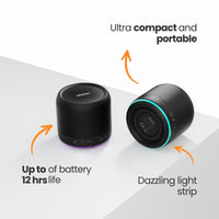 Thumbnail for EFM Cloudbreak Mini Bluetooth Speaker With Dynamic Lighting Effects - Black