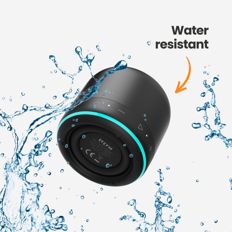 EFM Cloudbreak Mini Bluetooth Speaker With Dynamic Lighting Effects - Black