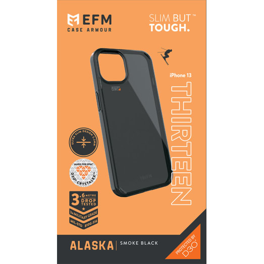EFM Alaska Armour with D3O Crystalex Case for iPhone 13 (6.1")  - Smoke Black