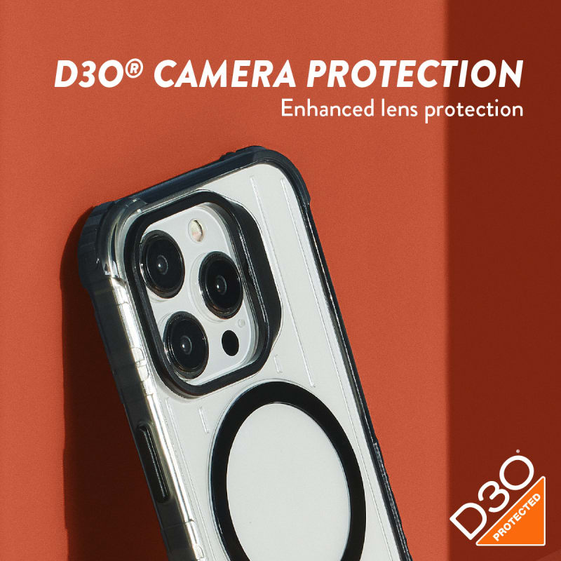 EFM Dakar Case Armour with D3O® BIO for iPhone 15 Pro Max - 6.7" - Black / Clear