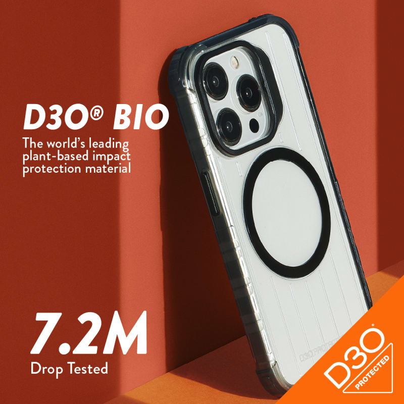 EFM Dakar Case Armour with D3O® BIO for iPhone 15 Pro Max - 6.7" - Black / Clear