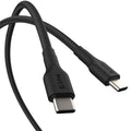 EFM USB-C to USB-C Braided Power and Data 1M Cable Tested to withstand 20000+ bends - Black