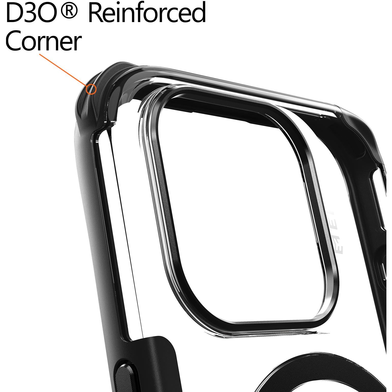 EFM Cayman Case with D3O BIO for iPhone 15 Pro - Clear Black