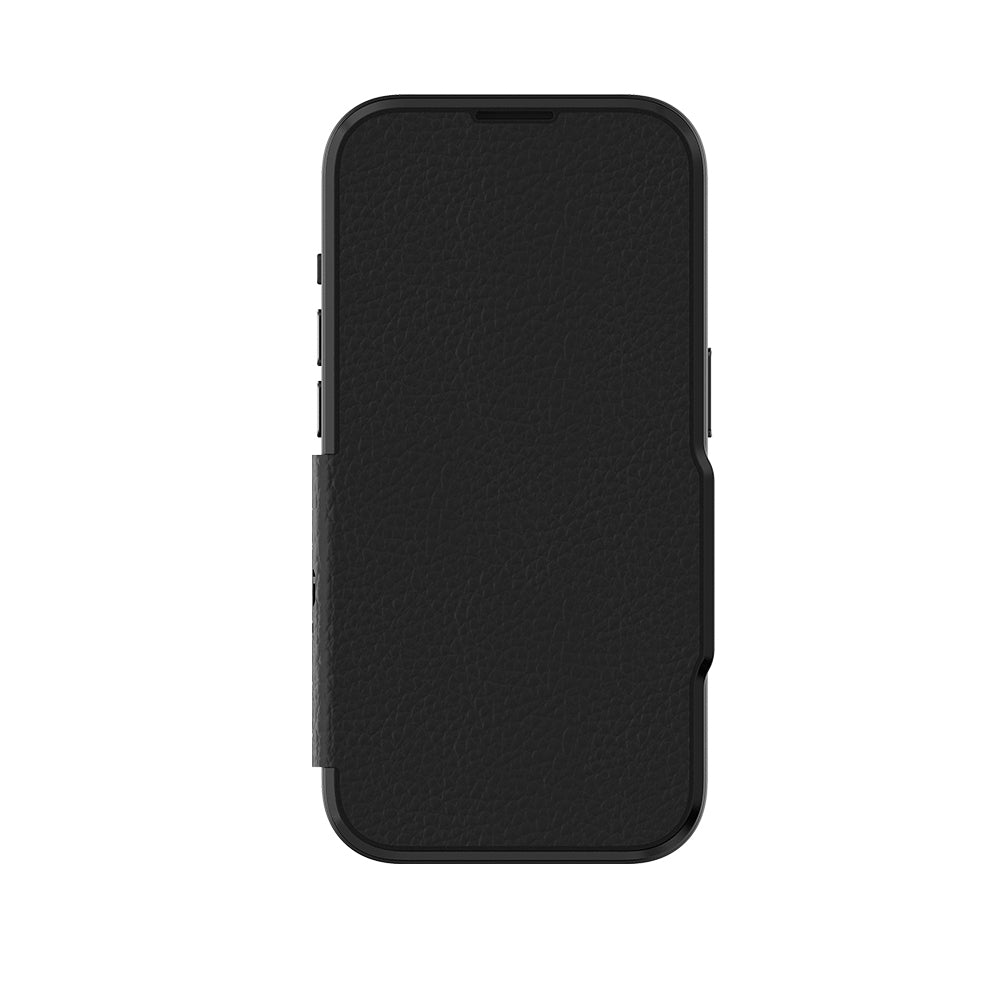 EFM Monaco E-leather Wallet Case Armour With D3O Plus Suits Iphone 15 - 6.1" - Black/Space Grey