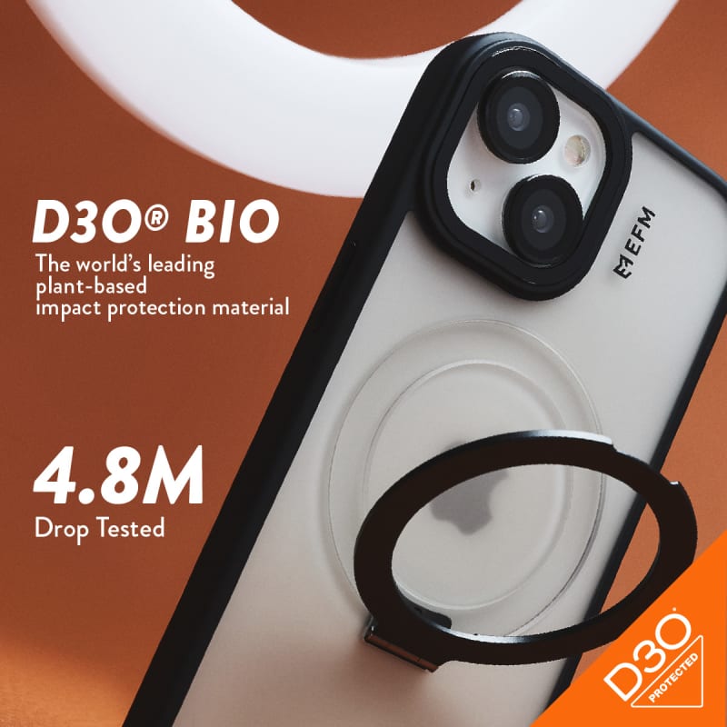 EFM Alta Case Armour with D3O® Bio for iPhone 15 2023 - 6.1" - Black