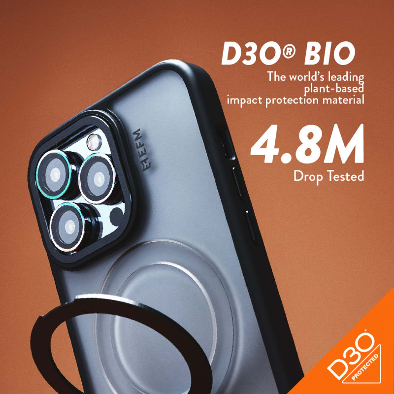 EFM Alta Case Armour with D3O Bio for iPhone 15 Pro Max - 6.7" Pro - Black