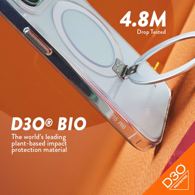EFM Alta Case Armour with D3O® Bio for iPhone 15 Pro Max - Crystal Clear