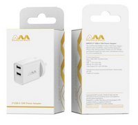 Thumbnail for Australian Mobile DUAL Port USB-A 12W Power Wall Adapter Charger - White