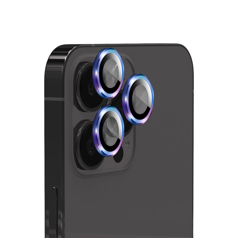 EFM Camera Lens Screen Armour for iPhone 15 Pro/15 Pro Max - 6.1" and 6.7" - Rainbow