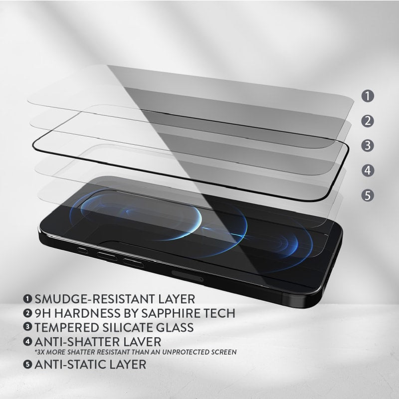 EFM Impact Glass Screen Armour For iPhone 15 Pro - Clear