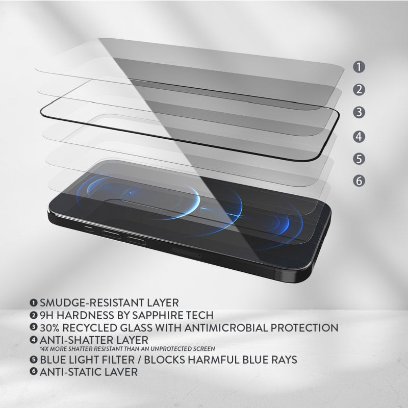 EFM TT Sapphire+ Antimicrobial Screen Armour for iPhone 15 - 6.1"