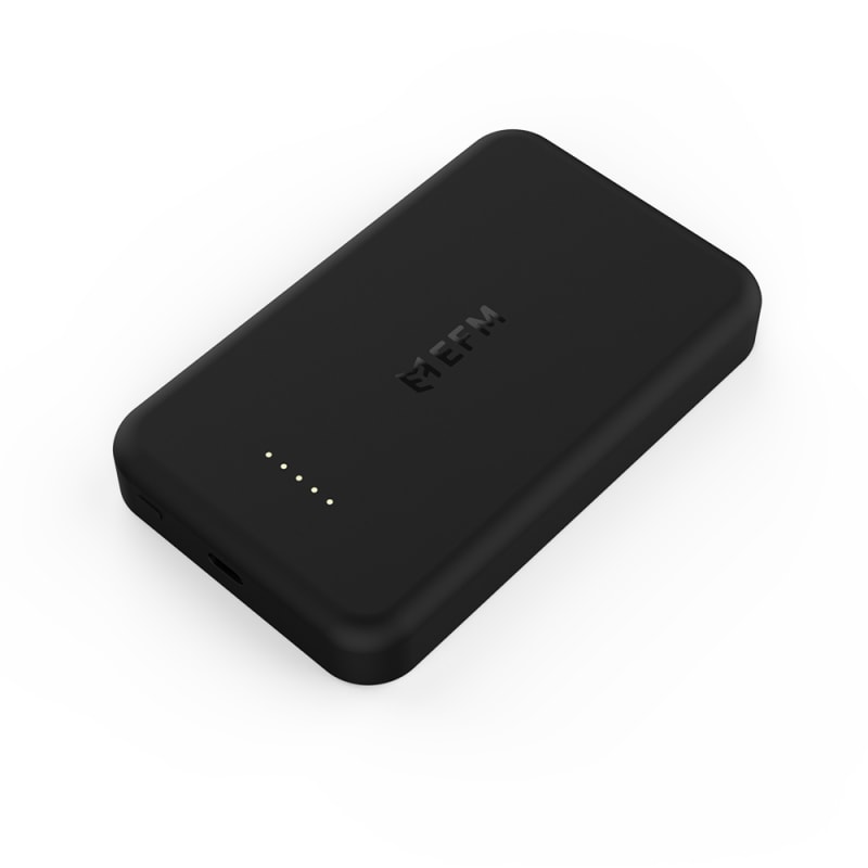 EFM FLUX 5000mAh Wireless Power Bank With Magnetic Alignment - Charcoal