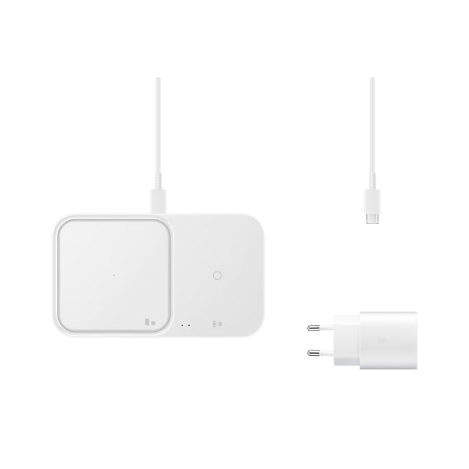 Samsung Super Fast Wireless Charger Pad DUO 25W (15W+10W) | No Cable - White