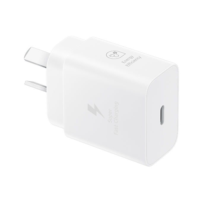 Samsung AC Charger 25W USB-C (2024 GAN Model) - White (No Cable)