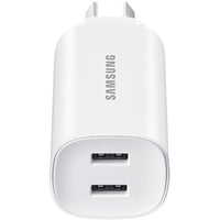 Thumbnail for Samsung USB-A Duo 2 x 15W AC Charger - No Cable - White