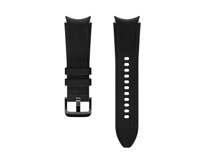 Samsung Hybrid Leather Band for Galaxy Watch4 (20mm, S/M) - Black