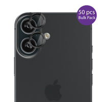 EFM Camera Lens Protector Bulk Pack for iPhone 16 / 16 Plus - Carbon