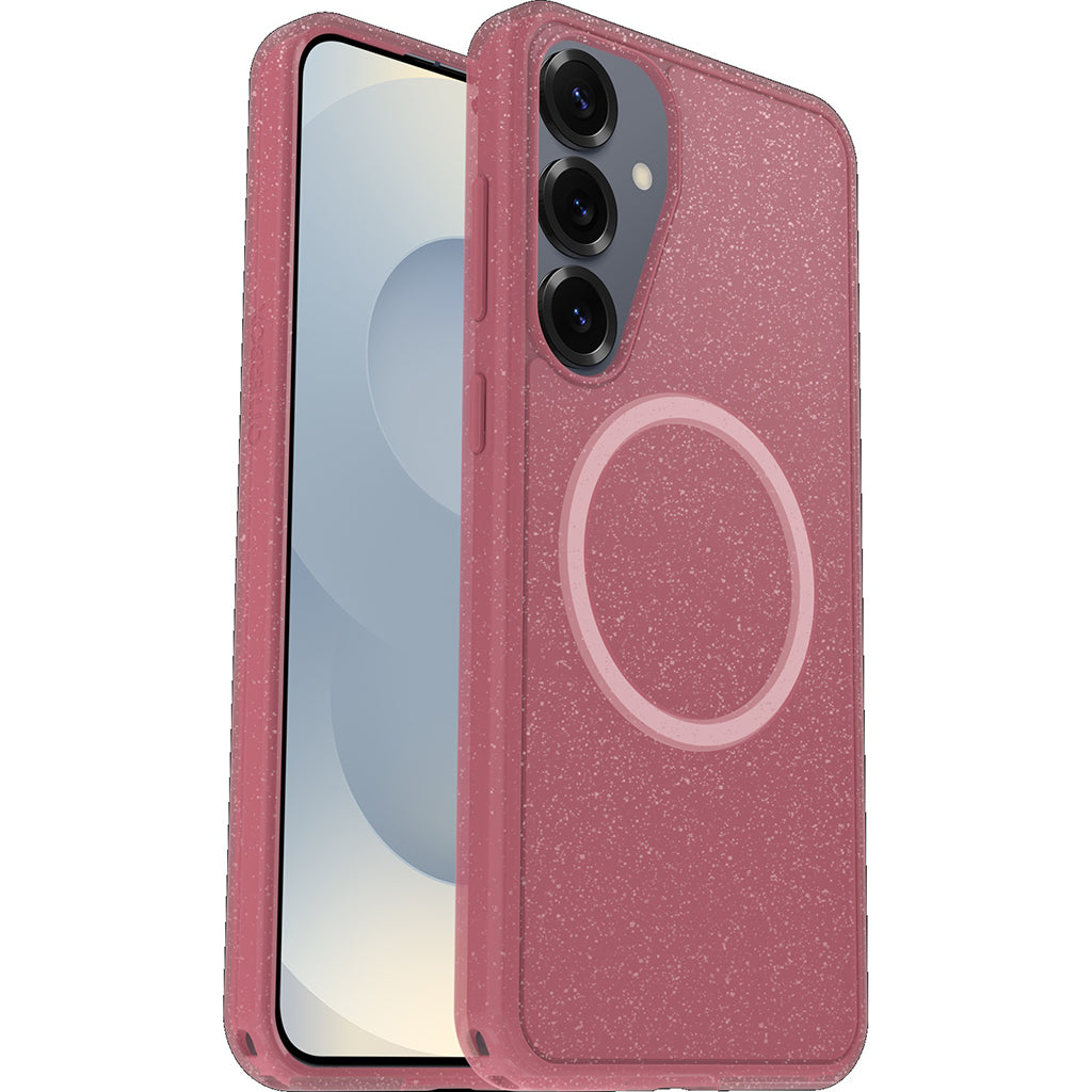 OtterBox Symmetry Magnets Foxberry Case for Samsung Galaxy S25+ 5G (6.7") - Clear/ Pink