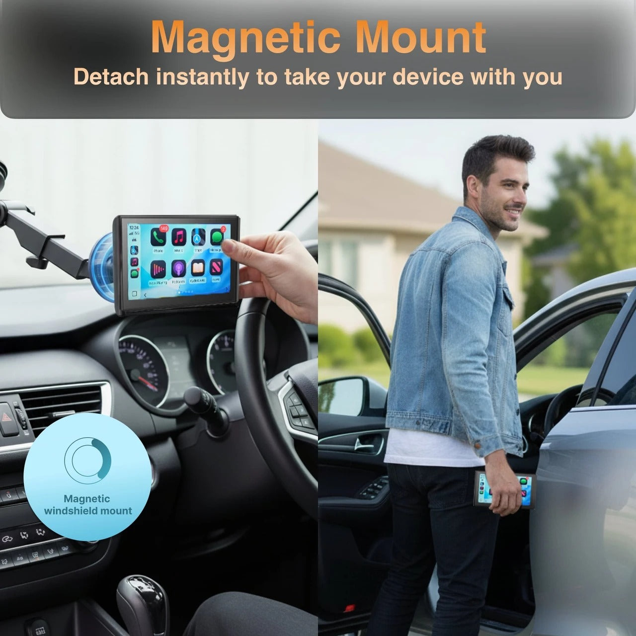 Navig8r 7-inch CarPlay Android Auto Dual Cameras