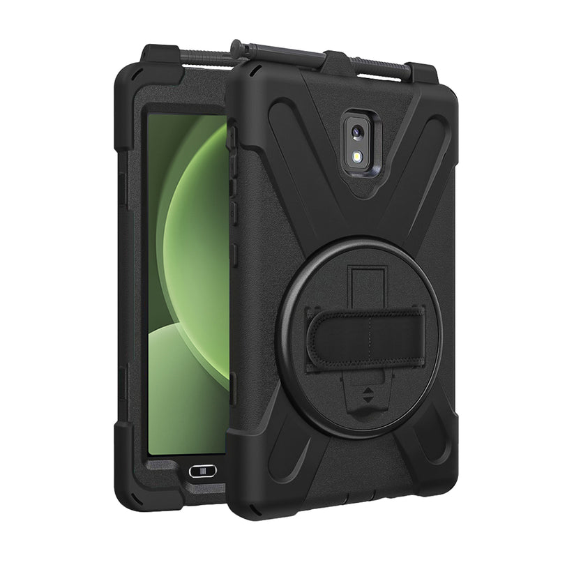 Strike Rugged Case With Hand Strap & Lanyard for Samsung Tab Active5- Black