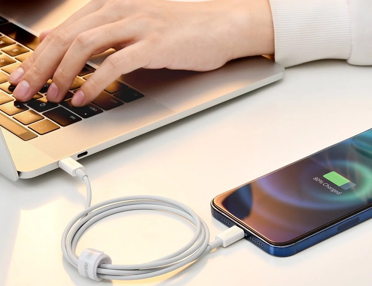 Baseus Superior Series USB-C to Lightning 20W Fast Charging Cable  Cord 2M - White