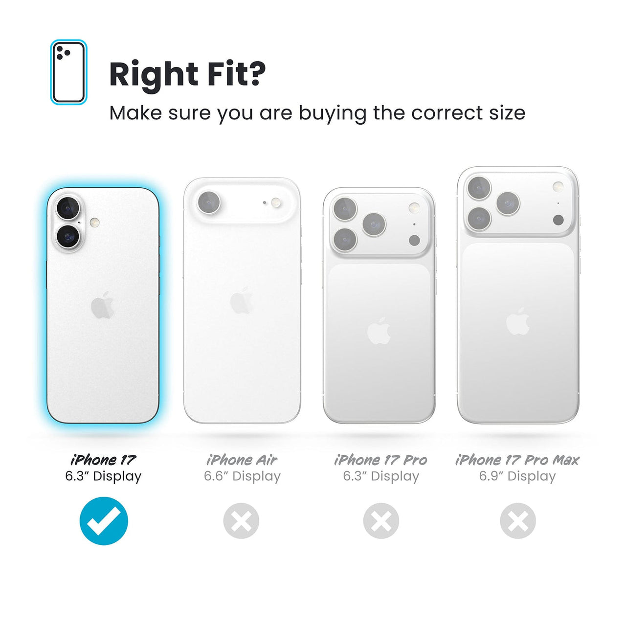 Speck Presidio Clear Grip for iPhone 17 - Clear/Silver