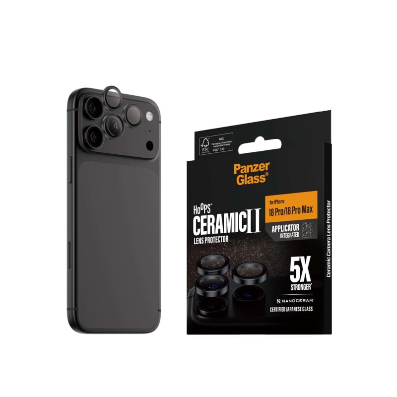 PanzerGlass Hoops Ceramic Camera Lens Protector for iPhone Duo - Clear