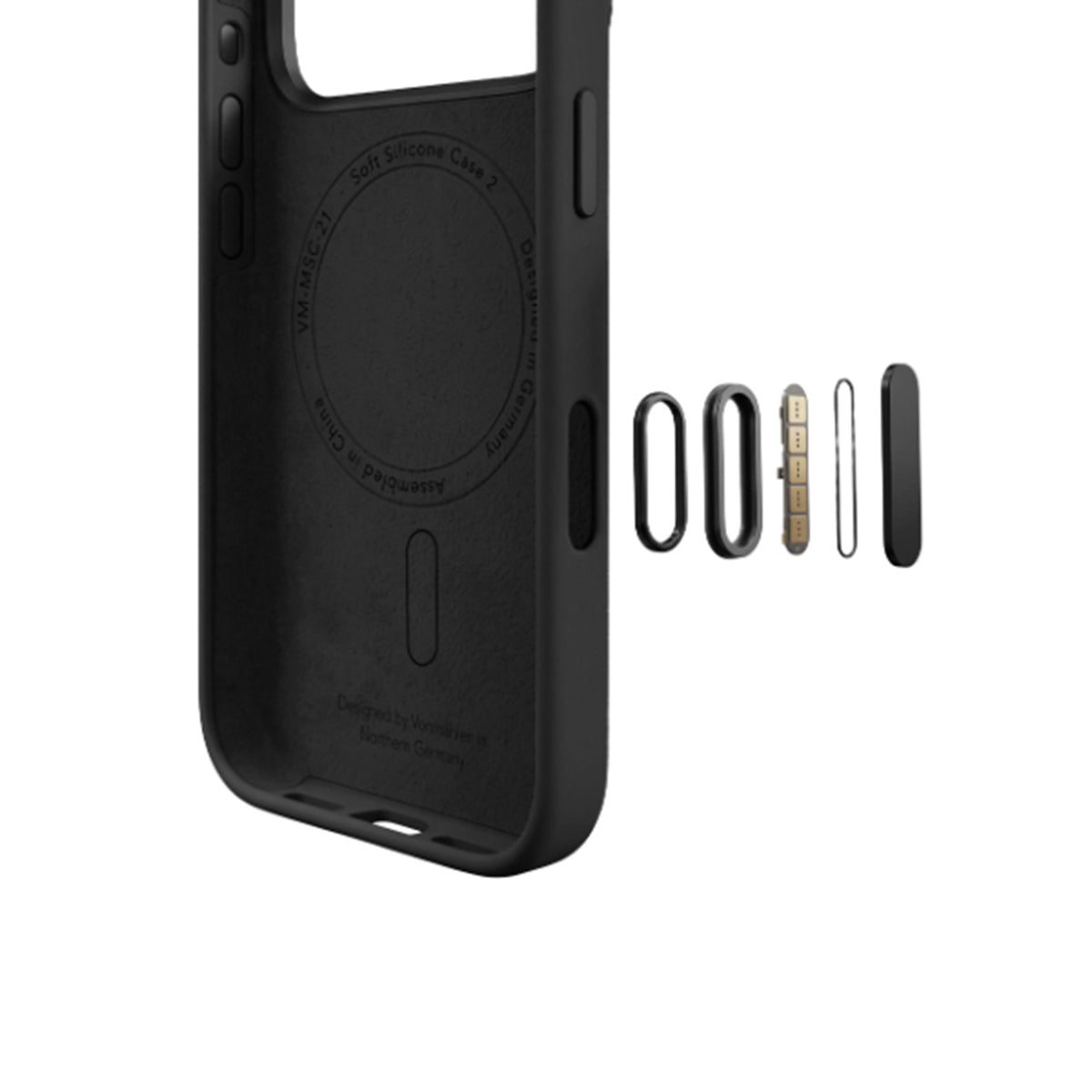 Vonmahlen Soft Silicone Case 2 for iPhone 18 Pro Max -Black