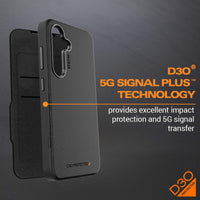 Thumbnail for EFM Monaco Wallet Case Armour with D3O 5G Signal Plus Technology for Samsung Galaxy S24+ - Black