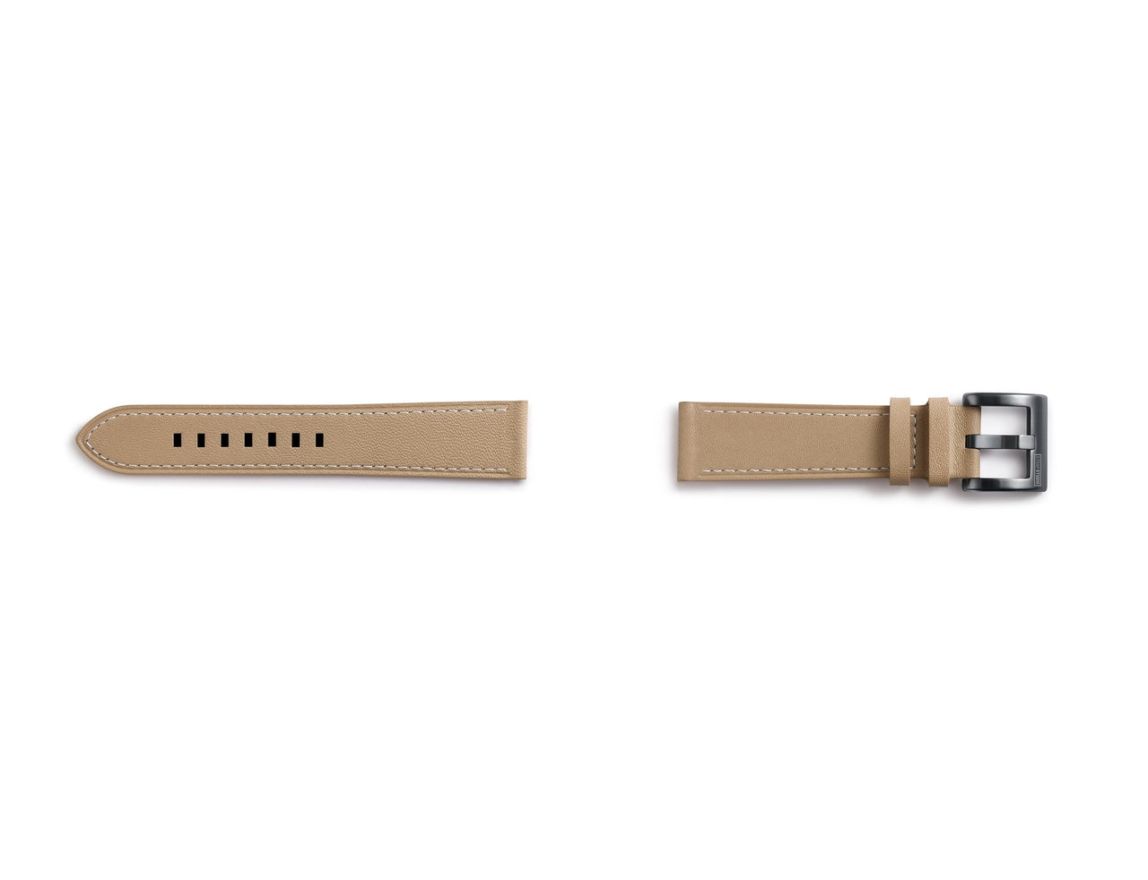 Samsung Classic Leather Strap for Gear Sport - Beige +  White